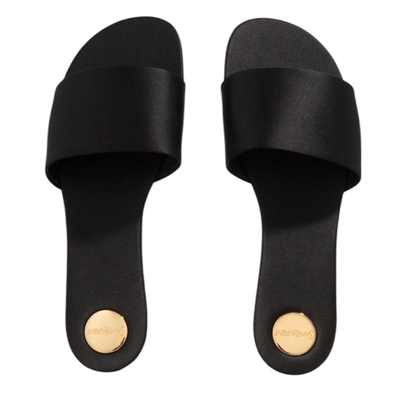 NEW! YSL CARLYLE SATIN SLIDES 9.5 - Picture 1 of 12
